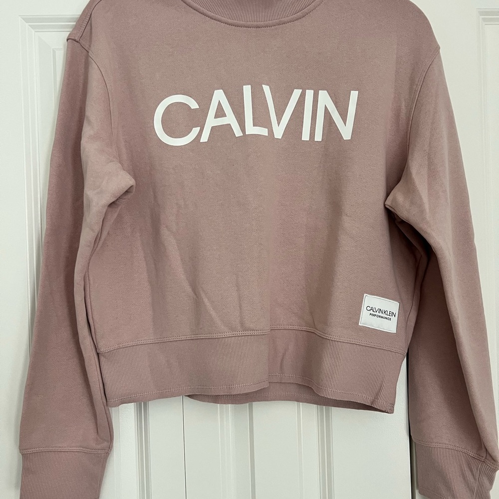 Calvin Klein Women's Pink Sweatshirt Size M